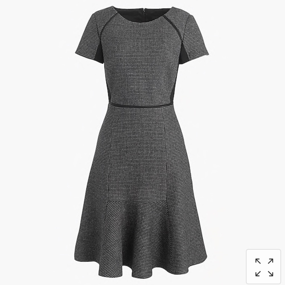 J. Crew checkered flutter dress